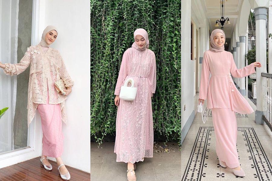 10 OOTD Kondangan dengan Kebaya Modern dan Dress Warna Pink