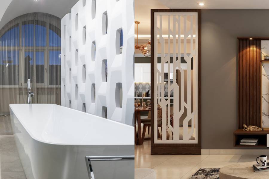 Inspirasi model partisi gypsum untuk interior (pexels.com/Max Vakhtbovych | pexels.com/Houzlook.com)