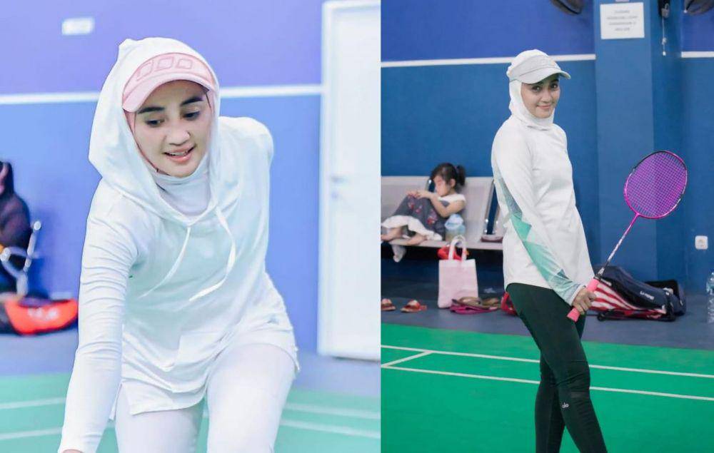 potret Penty Nur Afiani bermain bulu tangkis (instagram.com/pentypenk)