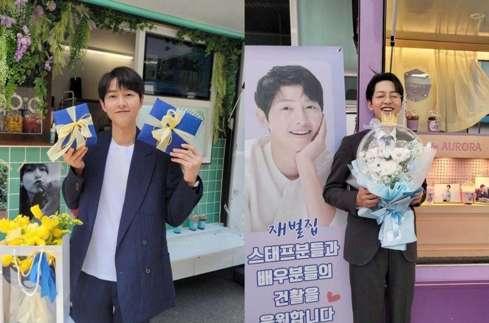 Banyak yang Mendukung, 10 Potret Song Joong Ki di Depan Food Truck