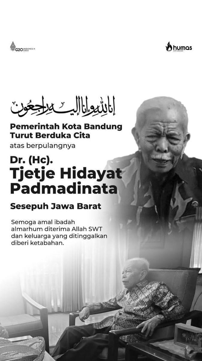 Tjetje Hidayat Meninggal Dunia, Yana Mulyana: Duka Bagi Tanah Pasundan