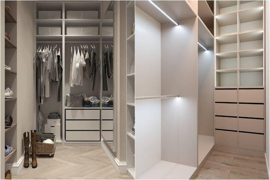 inspirasi ruang wardrobe mungil (pexels.com/Victoria Akvarel | Max Vakhtbovych)