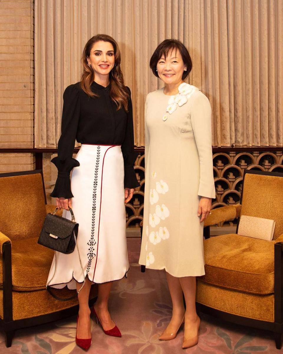 Ratu Rania dan Akie Abe bertemu di Tokyo pada tahun 2018 (instagram.com/queenrania)