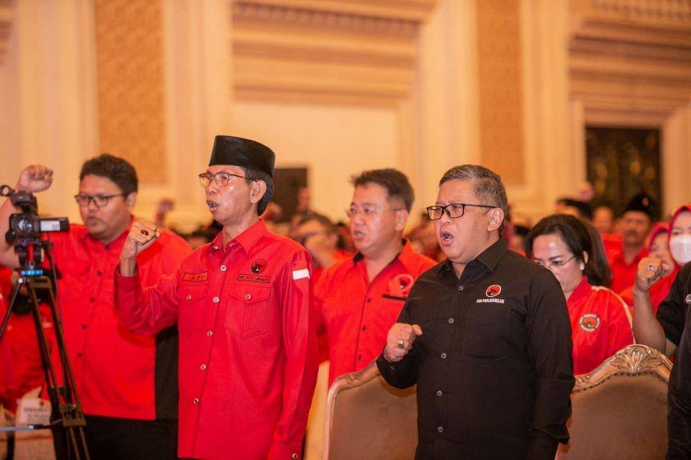 Ribuan kader PDIP dikumpulkan untuk berkonsolidasi Pemilu 2024. Dok. Istimewa.