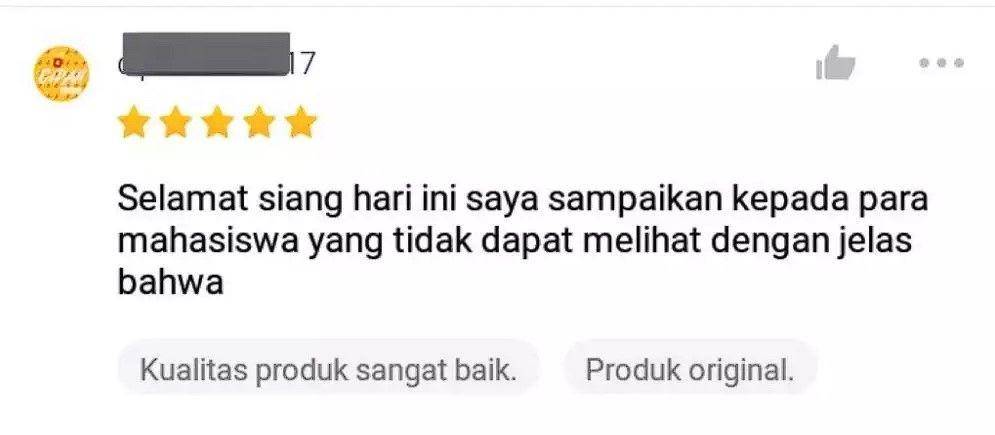 review pembeli online shop (twitter.com/txtdarionlshop)
