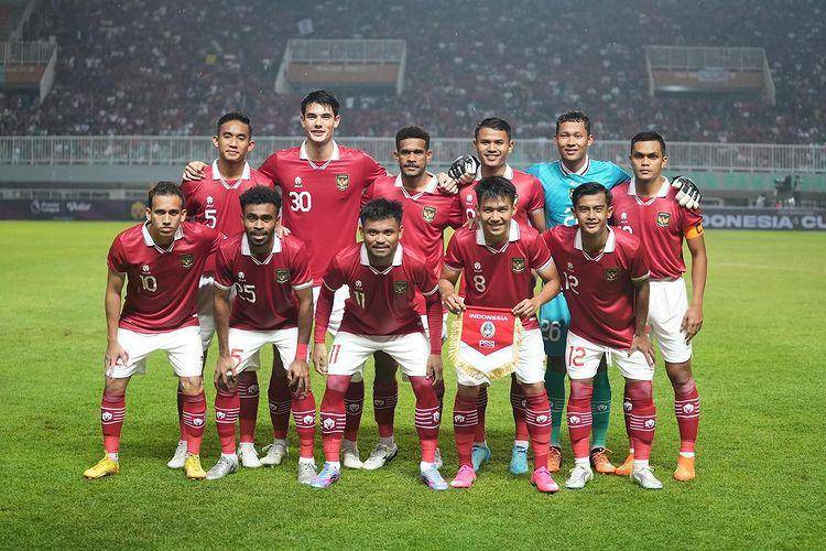 Skuad timnas senior Indonesia saat melawan Curacao di laga persahabatan. (instagram.com/witansulaiman_)