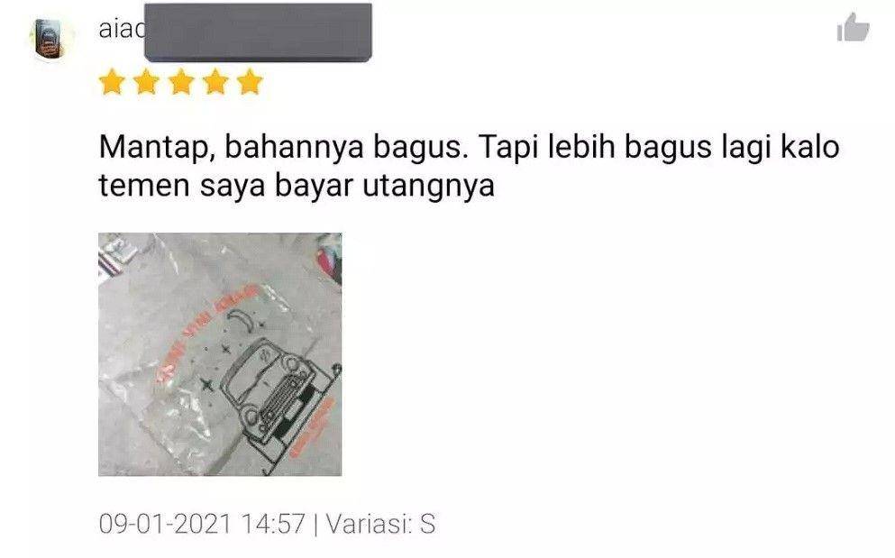 review pembeli online shop (twitter.com/txtdarionlshop)