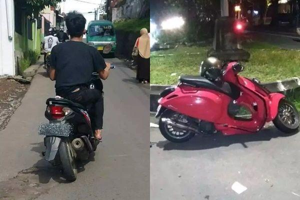 10 Potret Kocak Orang Maksain Pakai Kendaraan Rusak, Gak Mau Rugi deh