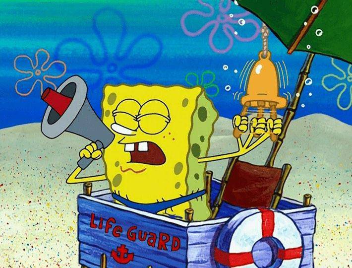 SpongeBob jadi penjaga pantai. (dok.Nickelodeon/SpongeBob SquarePants)