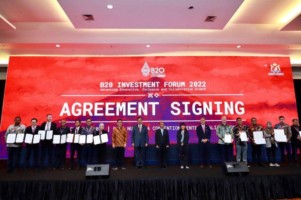 Pertamina NRE, Keppel Infrastructure, dan Chevron Menandatangani Perjanjian Untuk Mengeksplorasi Proyek Pengembangan Hidrogen Hijau dan Amonia Hijau di Indonesia. (Dok. Pertamina)