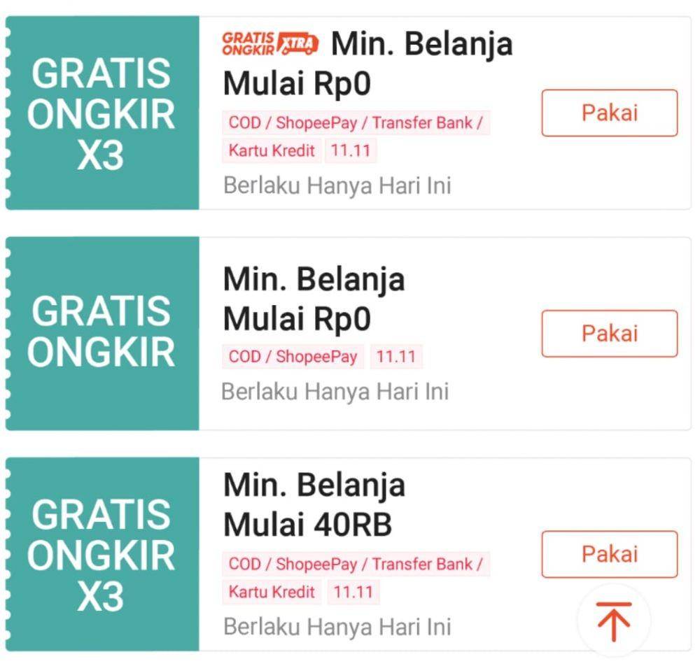 Cara mendapatkan voucher gratis ongkir Shopee (play.google.com)