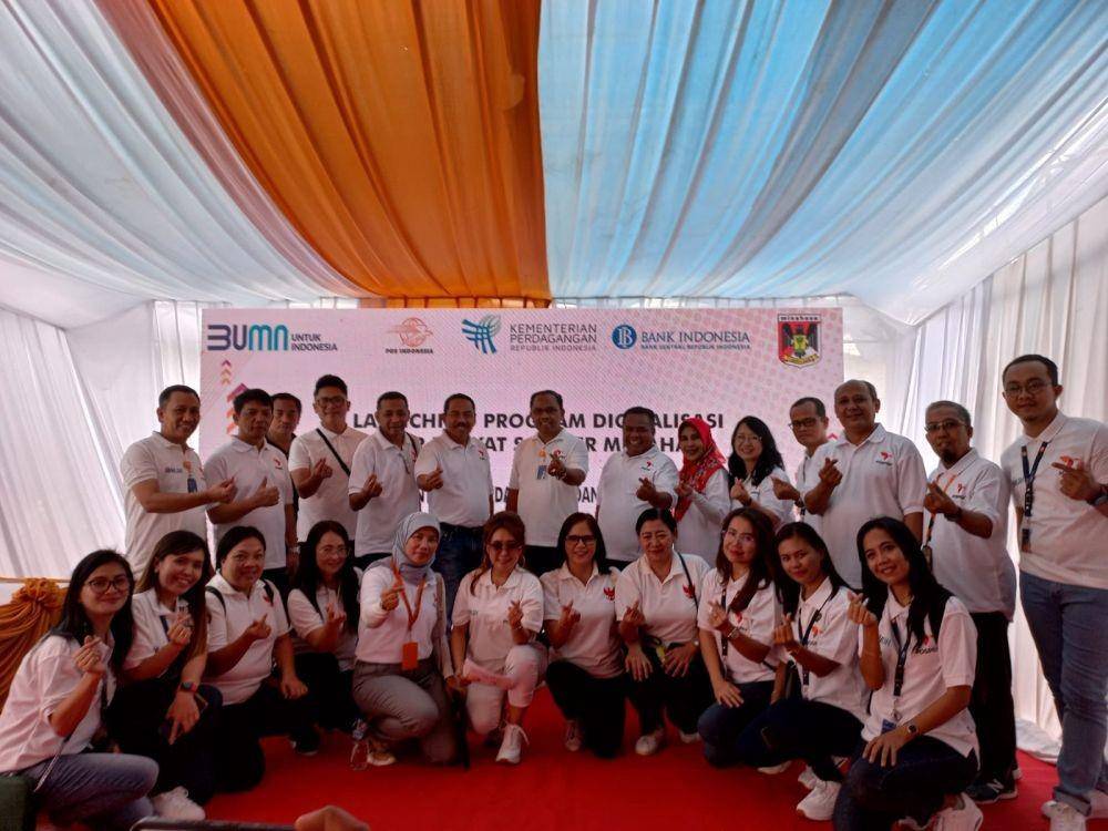 PT Pos Indonesia (Persero) dan Kementerian Perdagangan (Kemendag) menyediakan aplikasi mobile Pospay pada program Digitalisasi Pasar Rakyat (Dok. PT Pos Indonesia)
