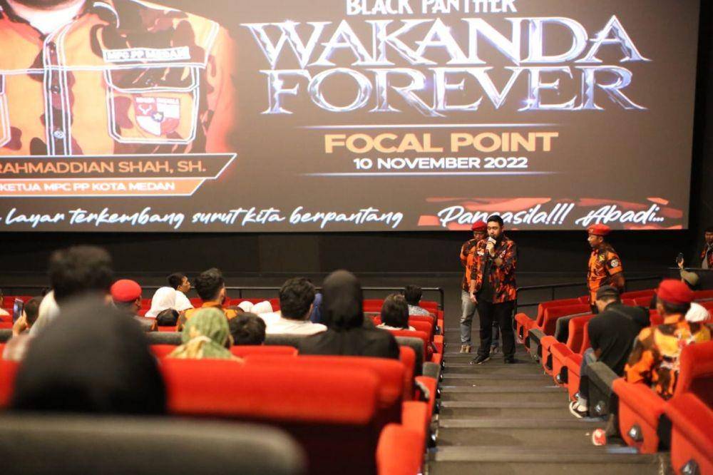 Rahmaddian Shah Ajak Siswa SMAN 3 Medan Nobar Wakanda Forever