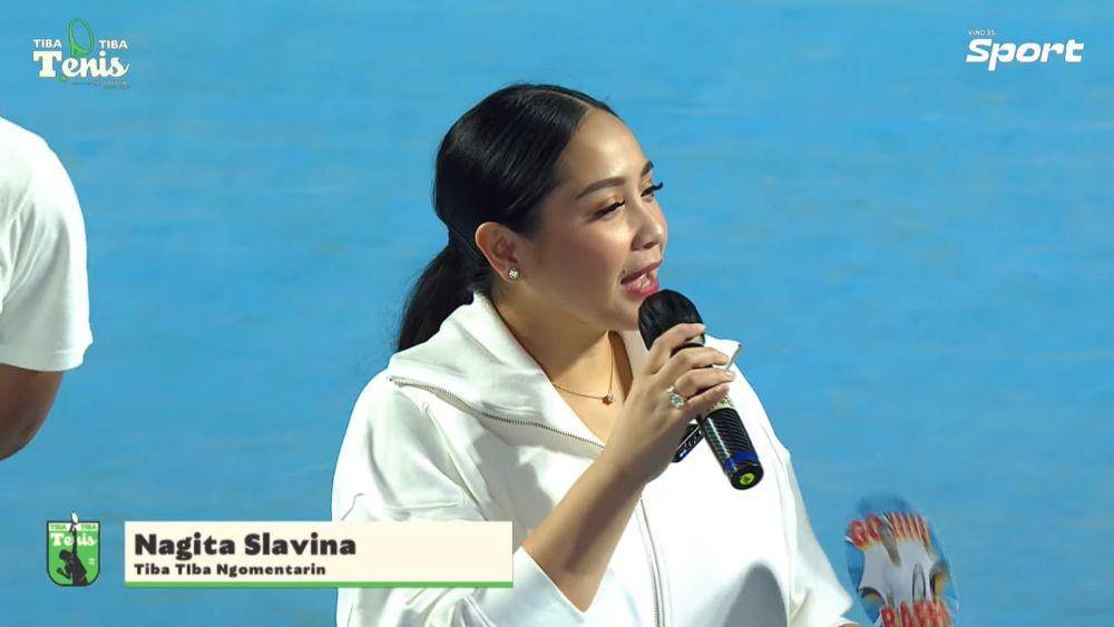Nagita Slavina jadi komentator Tiba-Tiba Tenis (youtube.com/vindes)