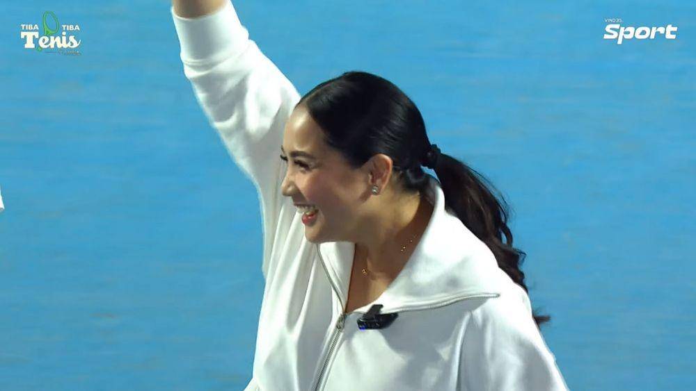 Nagita Slavina jadi komentator Tiba-Tiba Tenis (youtube.com/vindes)