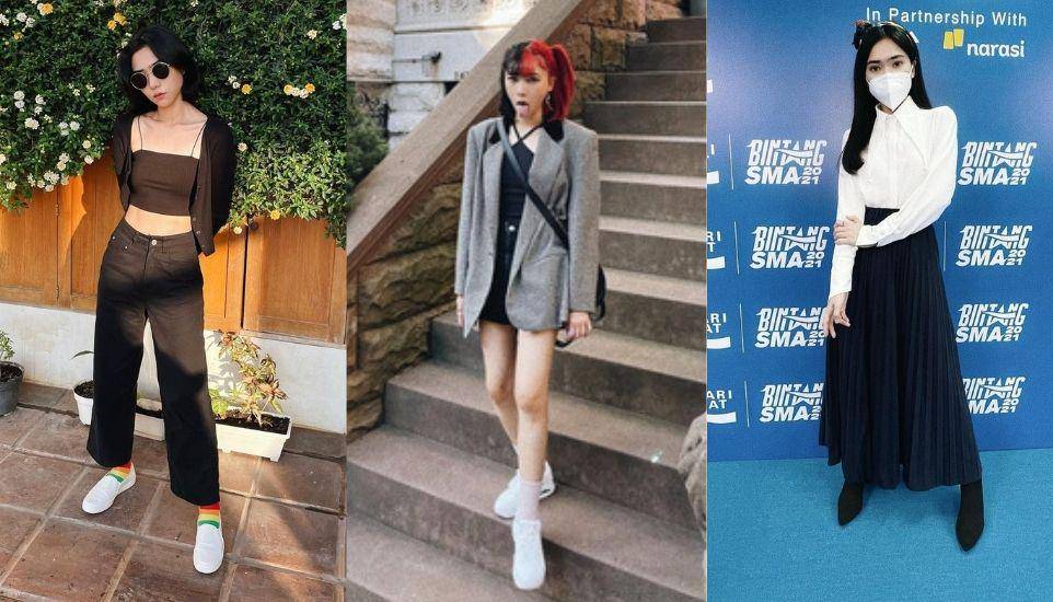 mix and match OOTD hitam ala Isyana Sarasvati (Instagram.com/isyanasarasvati)