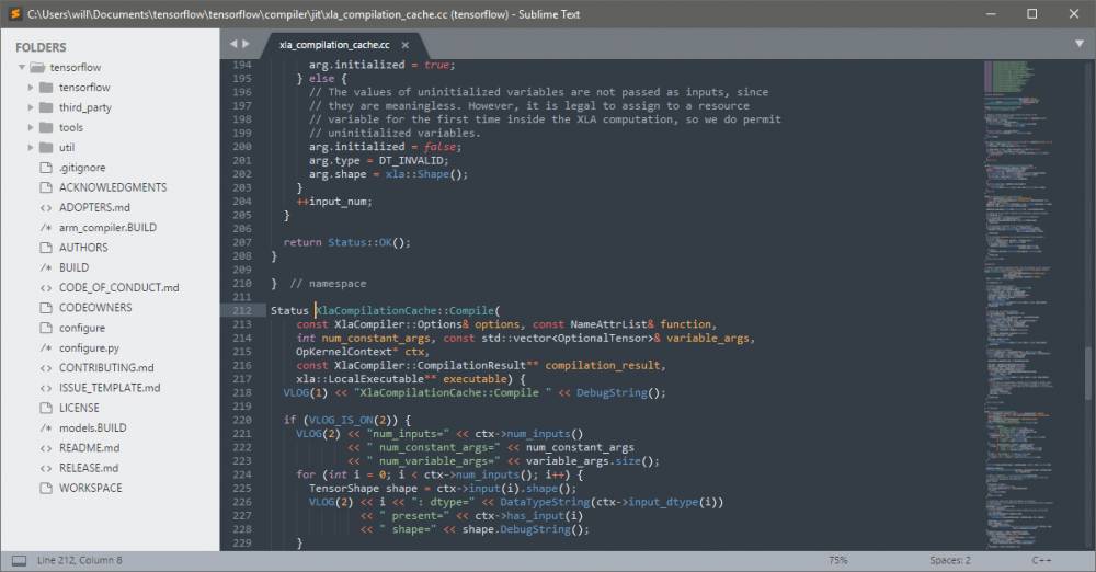 Sublime Text 3.0 (www.sublimetext.com)