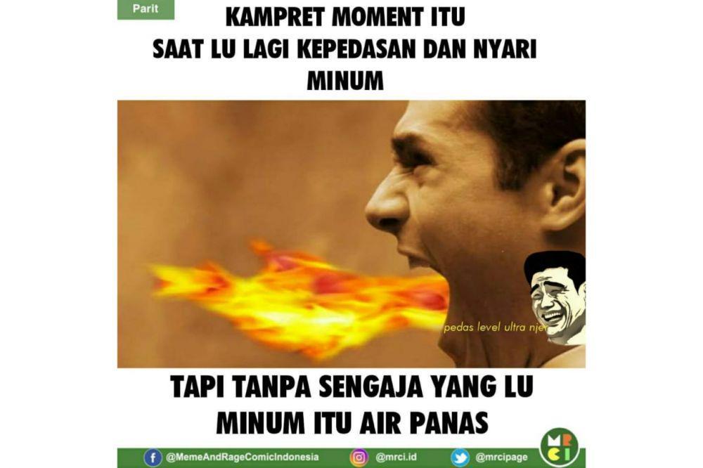 10 Meme Lucu tentang Orang Kepedasan yang Menguras Air Mata