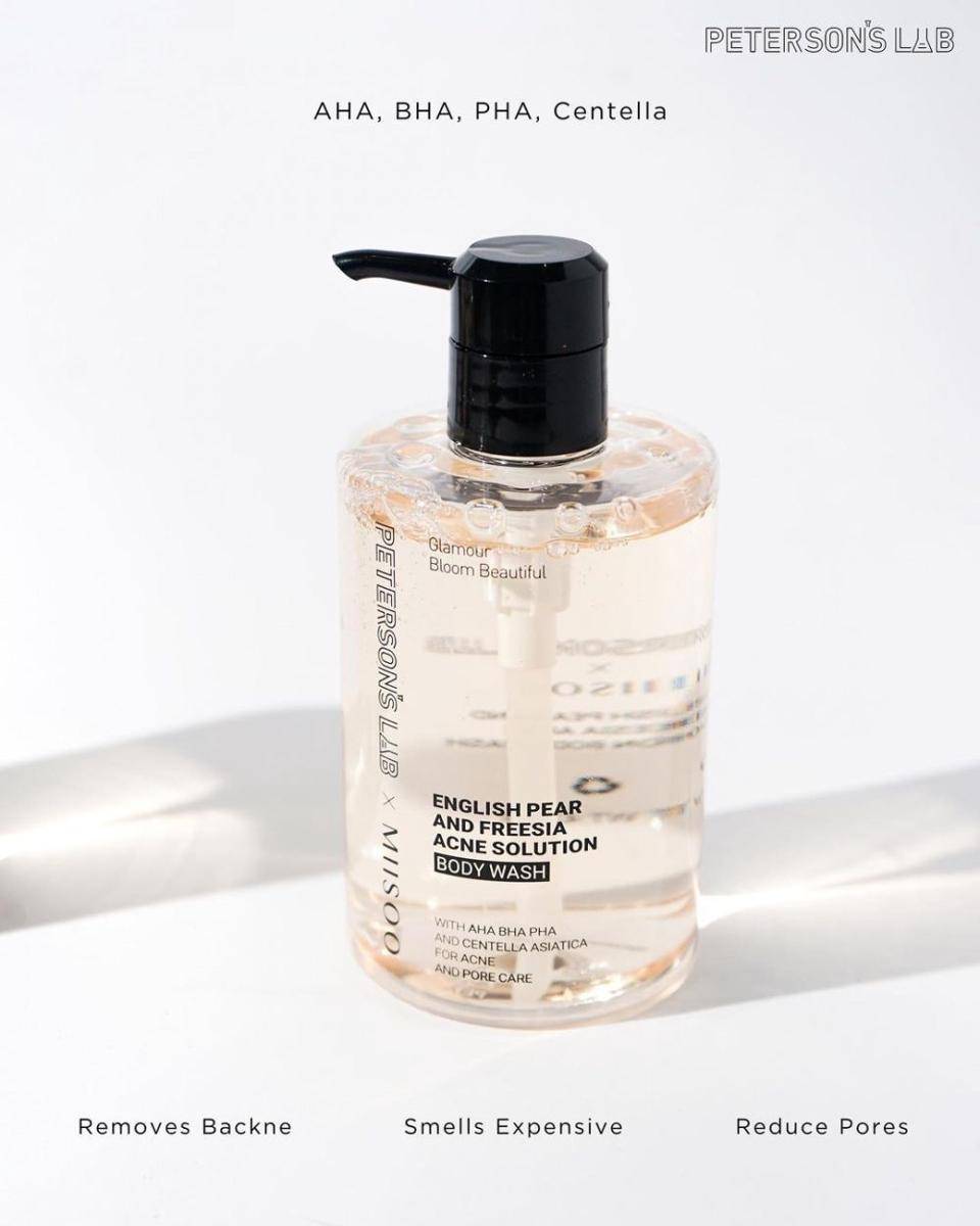Peterson's Lab Acne Body Wash Romantic Wish & Freesia (instagram.com/petersonslab.skin)