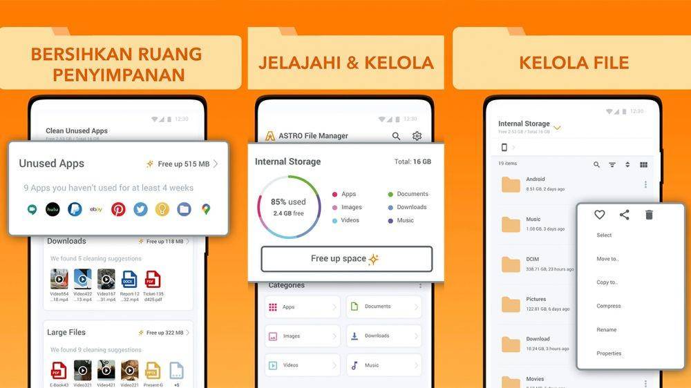ilustrasi ASTRO File Manager (dok. data.ai Basics)