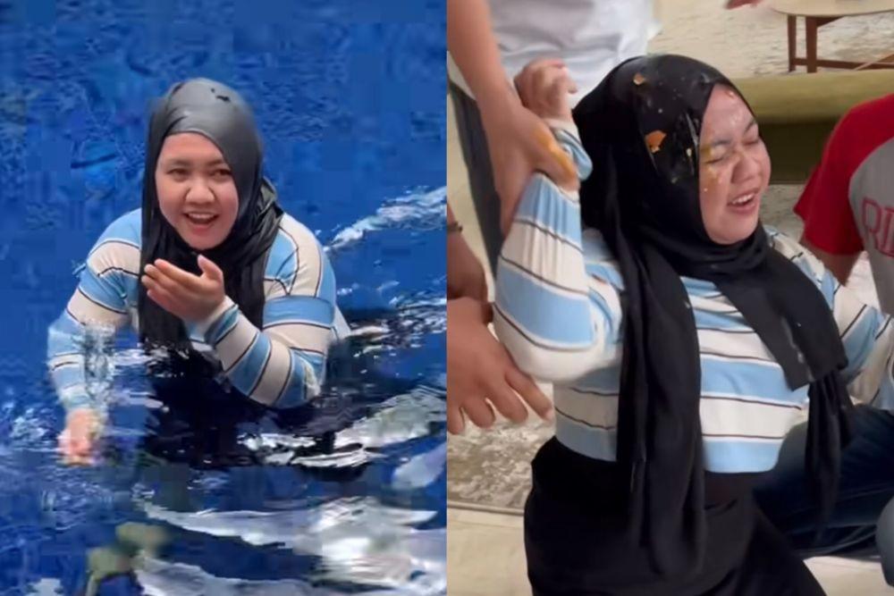 10 Momen Mbak Lala Dikerjai Raffi, Netizen Salah Fokus ke Kolam Renang