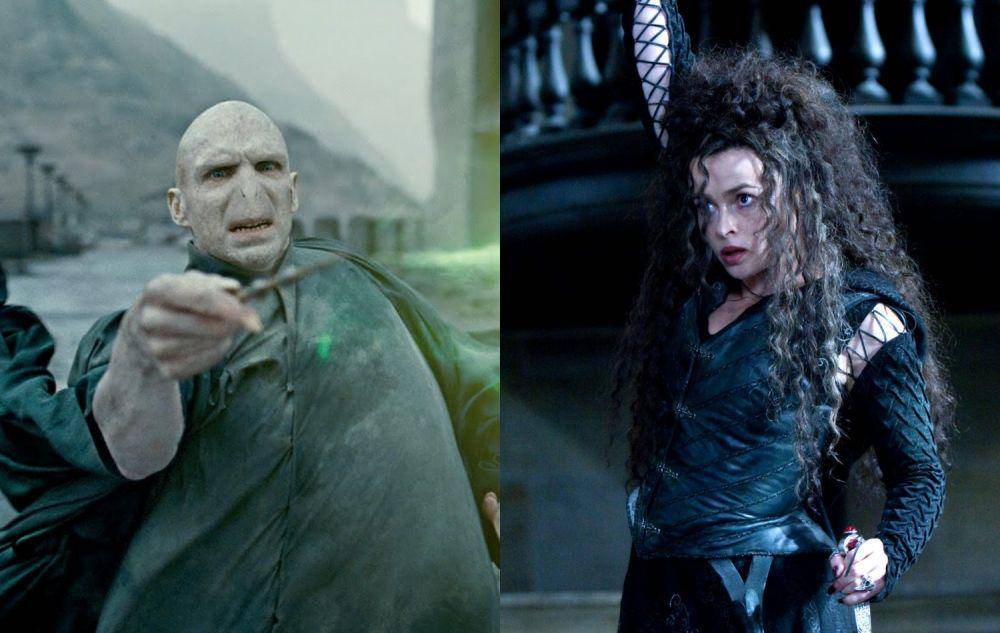 Lord Voldemort (dok. Warner Bros./Harry Potter and the Deathly Hallows Part 2) | Bellatrix Lestrange (dok. Warner Bros./Harry Potter and the Deathly Hallows Part 2)