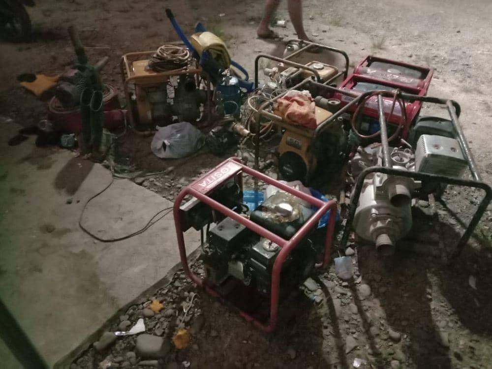 Genset yang digunakan di lokasi tambang emas ilegal di Kalsel (dok. Istimewa)