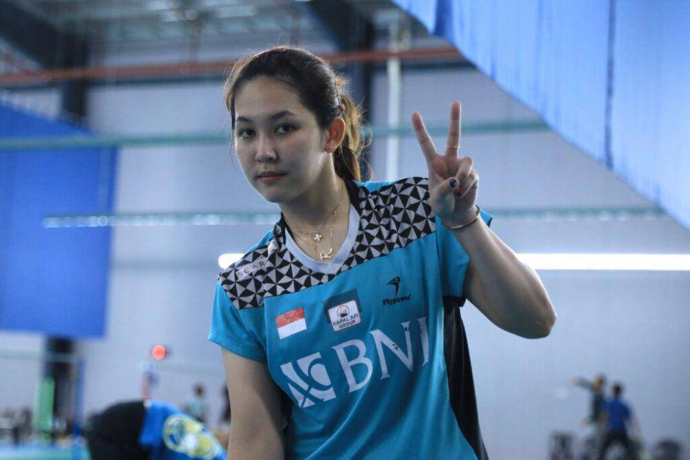 Ribka Sugiarto latihan jelang Australia Open 2022. (pbsi.id)