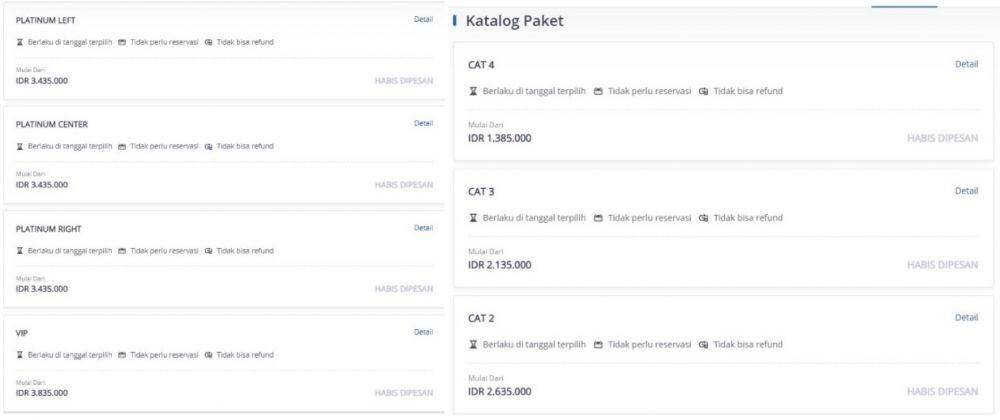 Tiket konser BLACKPINK yang luder terjual di Tiket.com. (Tiket.com)