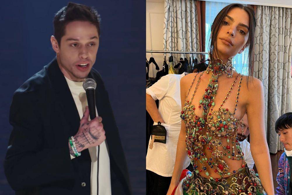 Pete Davidson dan Emily Ratajkowski (YouTube.com/Netfilx is a Joke | instagram.com/emrata )
