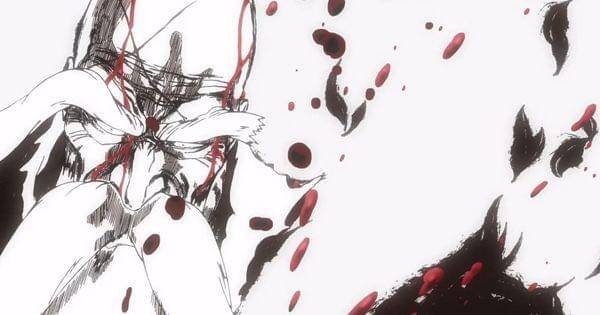 Yamamoto terkena tebasan dari Yhwach ( Dok. Pierrot / Bleach )