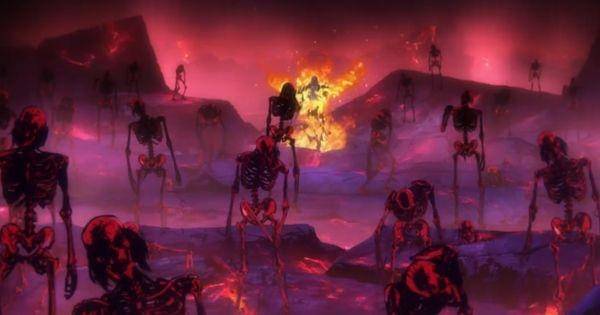 Yamamoto membangkitkan mayat para bawahan Yhwach ( Dok. Pierrot / Bleach )