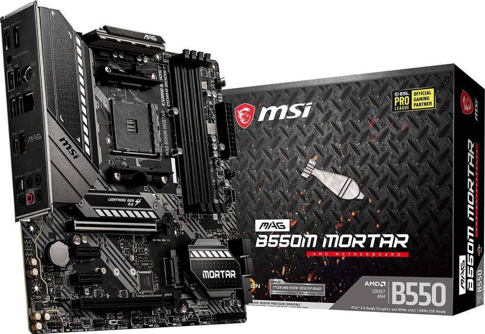 produk motherboard MSI B550M Mortar (msi.com)