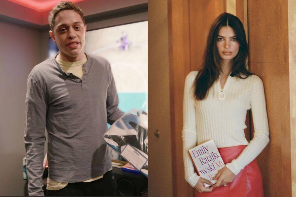 Pete Davidson dan Emily Ratajkowski (YouTube.com/Netfilx is a Joke | instagram.com/emrata )