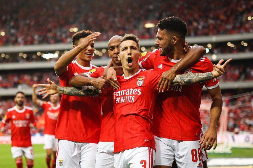 pemain Benfica saat merayakan gol (instagram.com/goncaloramos88)