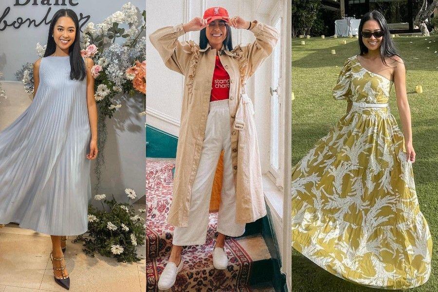 10 OOTD Bernuansa Earth Tone ala Maria Rahajeng, Anggun Memesona