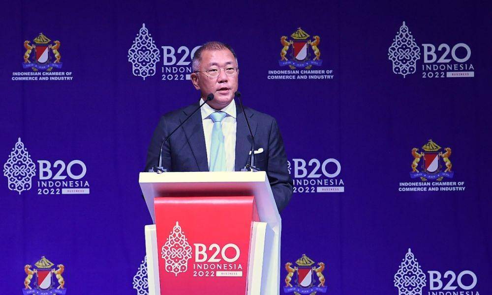 Hyundai Motor Group Executive Chair Euisun Chung ajak pemimpin dunia dan industri terapkan energi hijau (Dok. Hyundai)