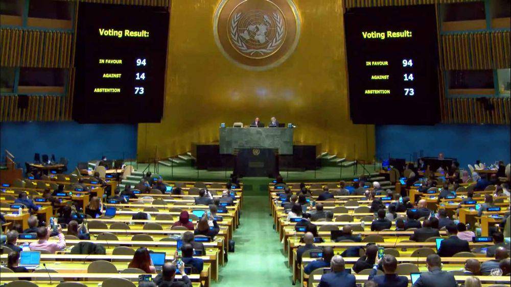 Hasil Sidang Majelis Umum PBB menyetujui Rusia untuk bertanggung jawab atas perang di Ukraina pada Senin (14/11/2022) (youtube.com/United Nations)