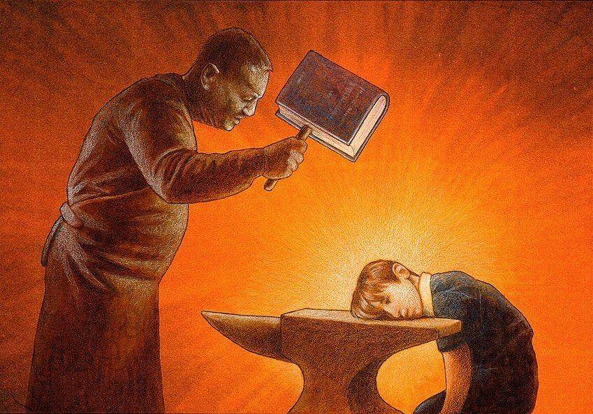 Ilustrasi parenting zaman sekarang. (instagram.com/pawel_kuczynski1)