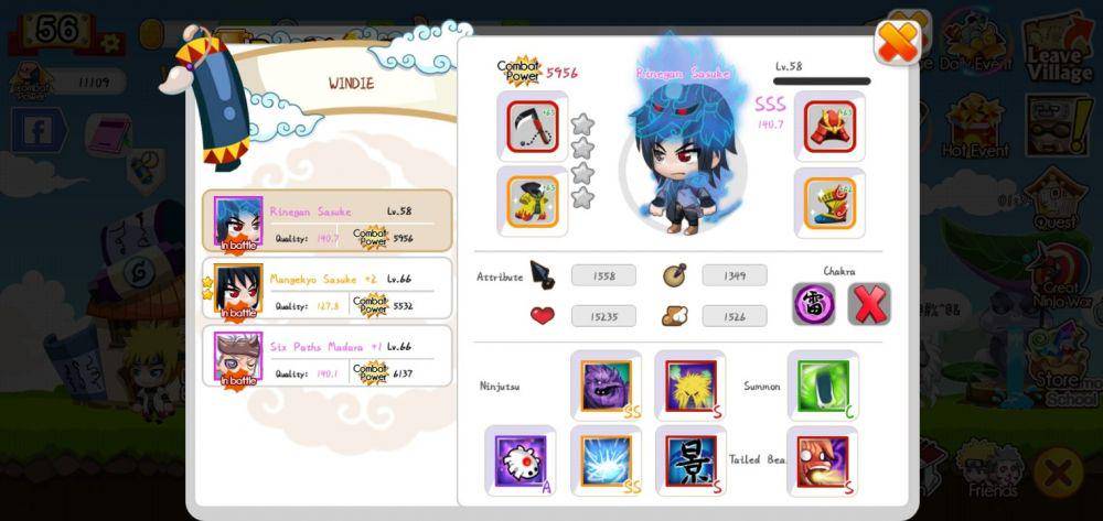 Rinegan Sasuke (dok. ninjaheroesnewera/Ninja Heroes New Era)
