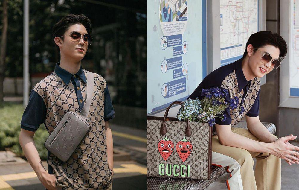9 Potret Gabriel Prince saat Jadi Model Brand Gucci, Tampil Gagah!
