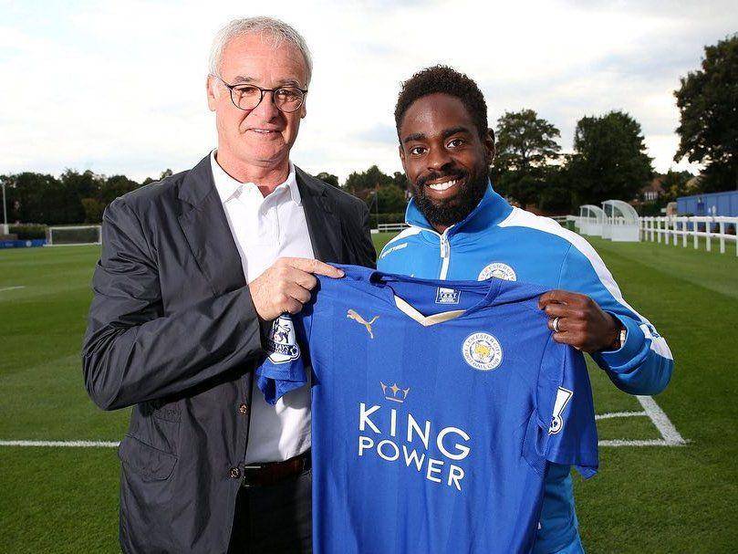 Nathan Dyer bersama pelatih Claudio Ranieri (instagram.com/ndyer12)