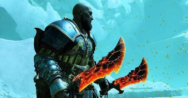 Kratos menggunakan Blade of Chaos di Helheim ( Dok. Santa Monica Studio / God of War 2018 )