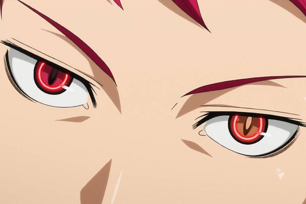 perbedaan mata yang dimiliki kepribadian Akashi Seijuro yang antagonis dan egois (dok. Production I.G/Kuroko no Basuke)