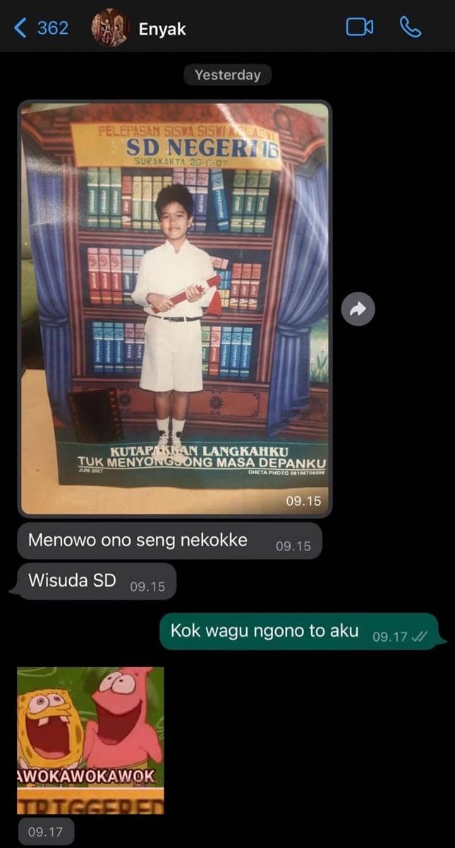 Screenshoot chat Kaesang dan Ibunya yang dibagikan Kaesang beberapa waktu yang lalu. (Twitter.com/@kaesangp)