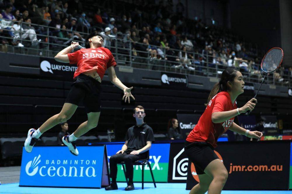 Adnan Maulana/Nita Violina Marwah di Australia Open 2022 (dok. PP PBSI)