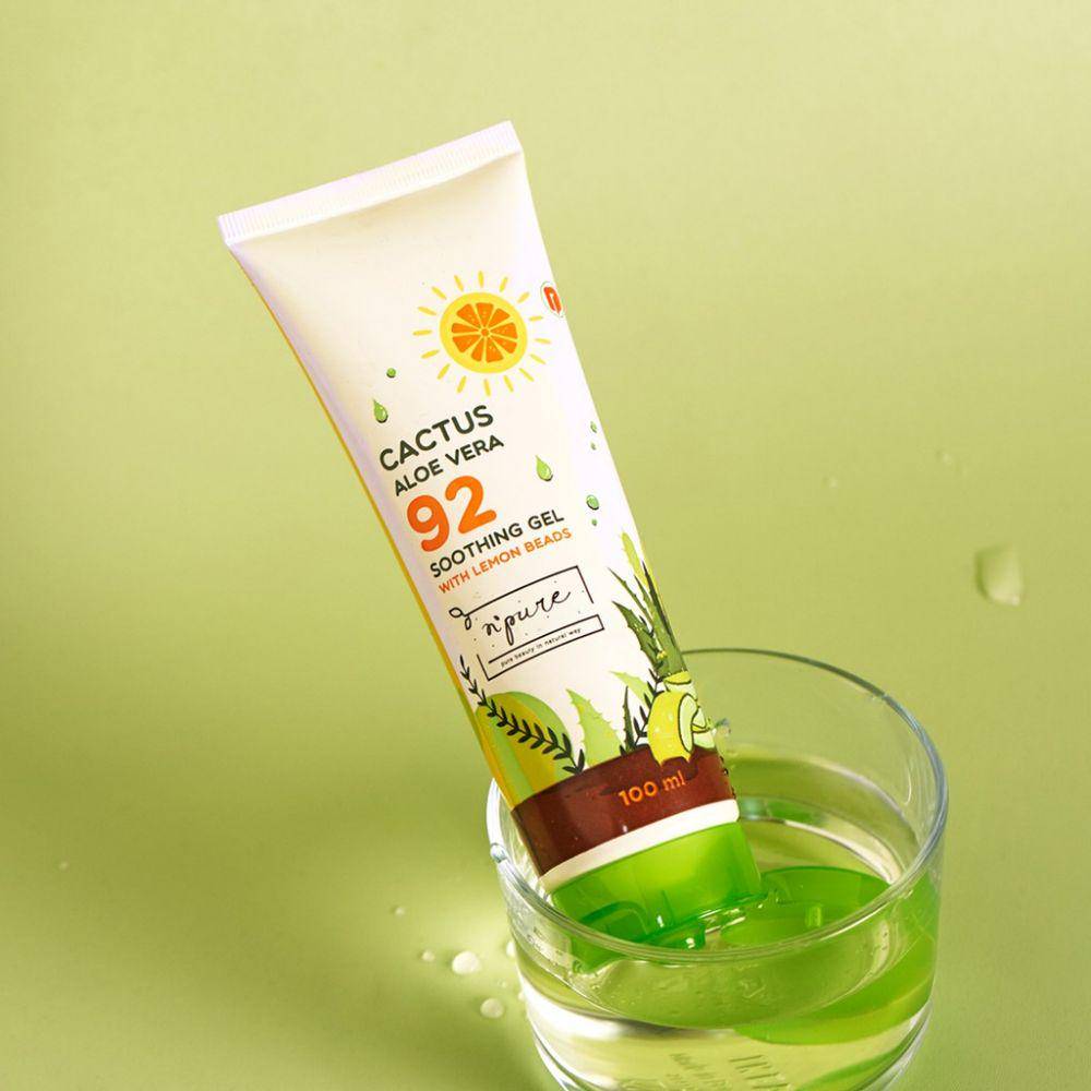 NPURE Cactus Aloe Vera Soothing Gel (shopee.co.id/npureofficialshop)
