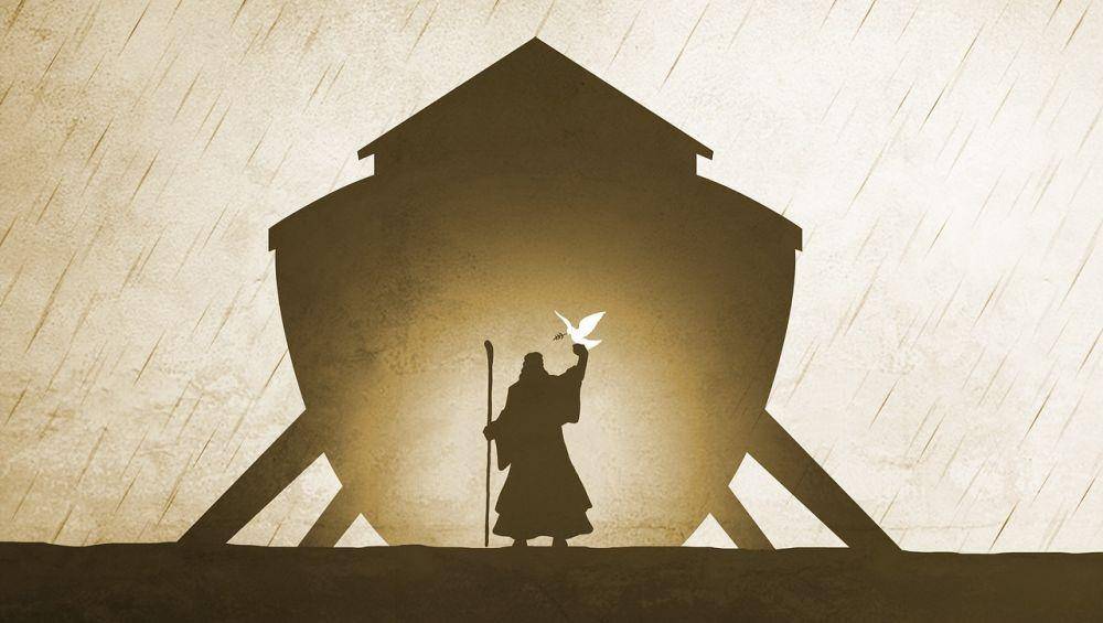ilustrasi Nabi Nuh dan bahteranya (pixabay.com/jeffjacobs1990)