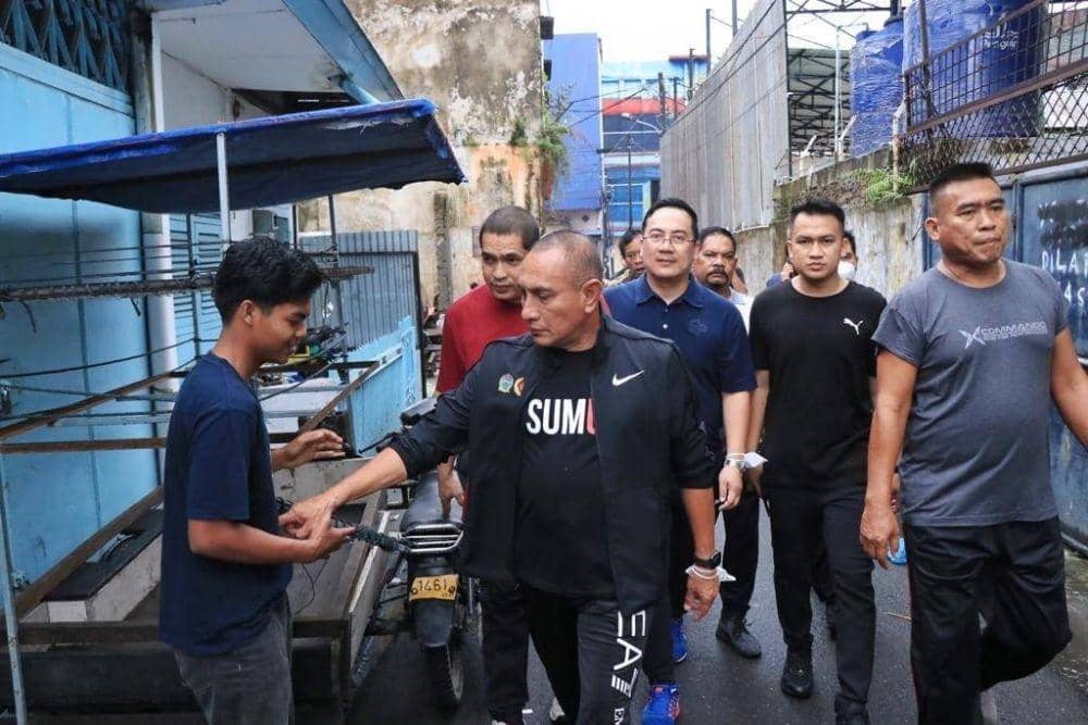 Gubernur Sumut Edy Rahmayadi meninjau lokasi banjir (Dok.Istimewa)