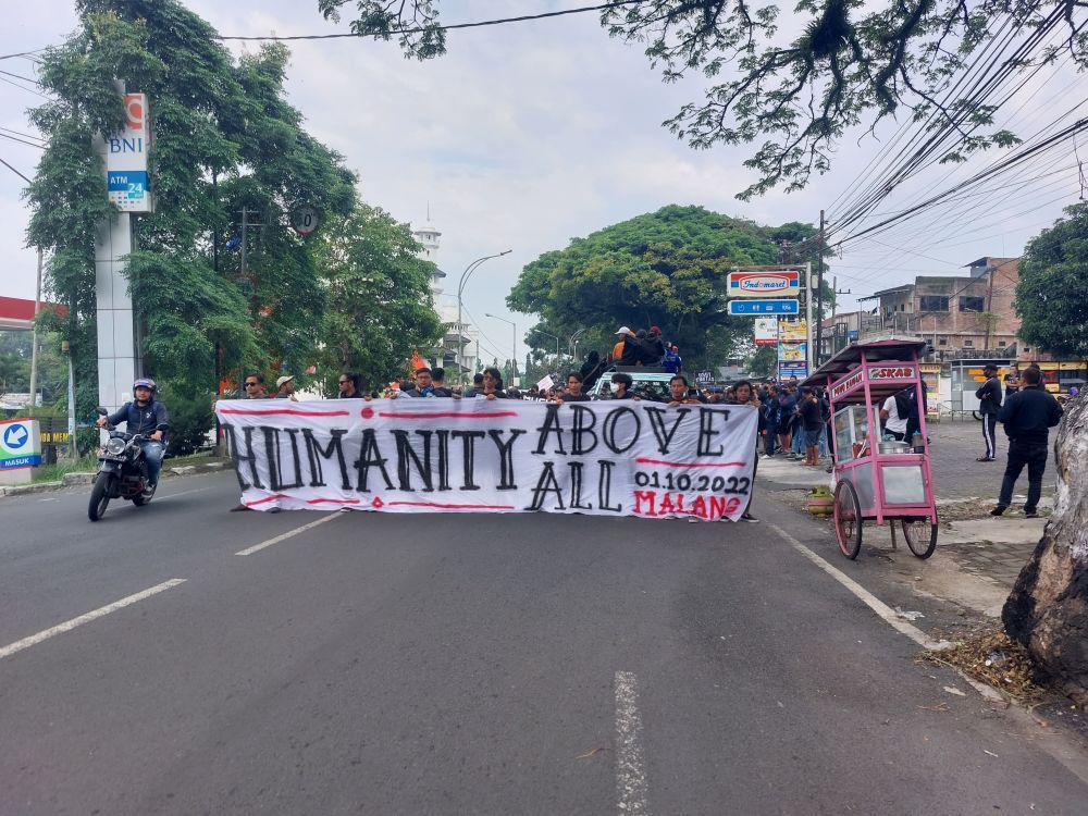 Aremania Gelar Aksi Damai Pengusutan Tuntas Tragedi Kanjuruhan